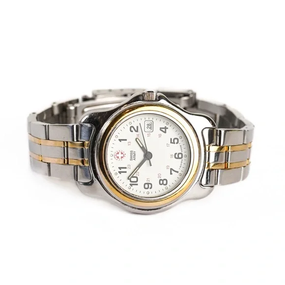 Swiss Army Ladies Officer 30mm Quartz Watch – Two-Tone, White Dial - Picture 5 of 9